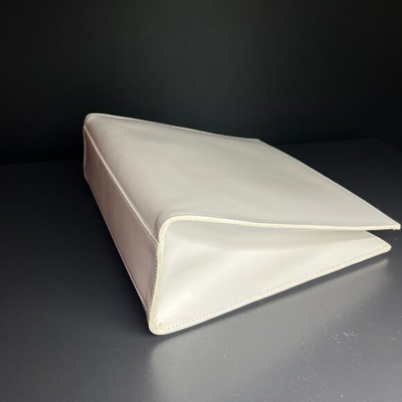 Gucci White Leather Handbag Retractable Handles RARE - Picture 4 of 5